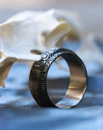 Damascus steel ring "traditional" Mens stainless damasteel wedding band, mens rings, hypoallergenic