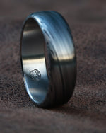 Damascus steel ring Stainless steel Damascus "LEAF" Customizable ring! Light/ medium color etch. Genuine damascus steel ring mens rings
