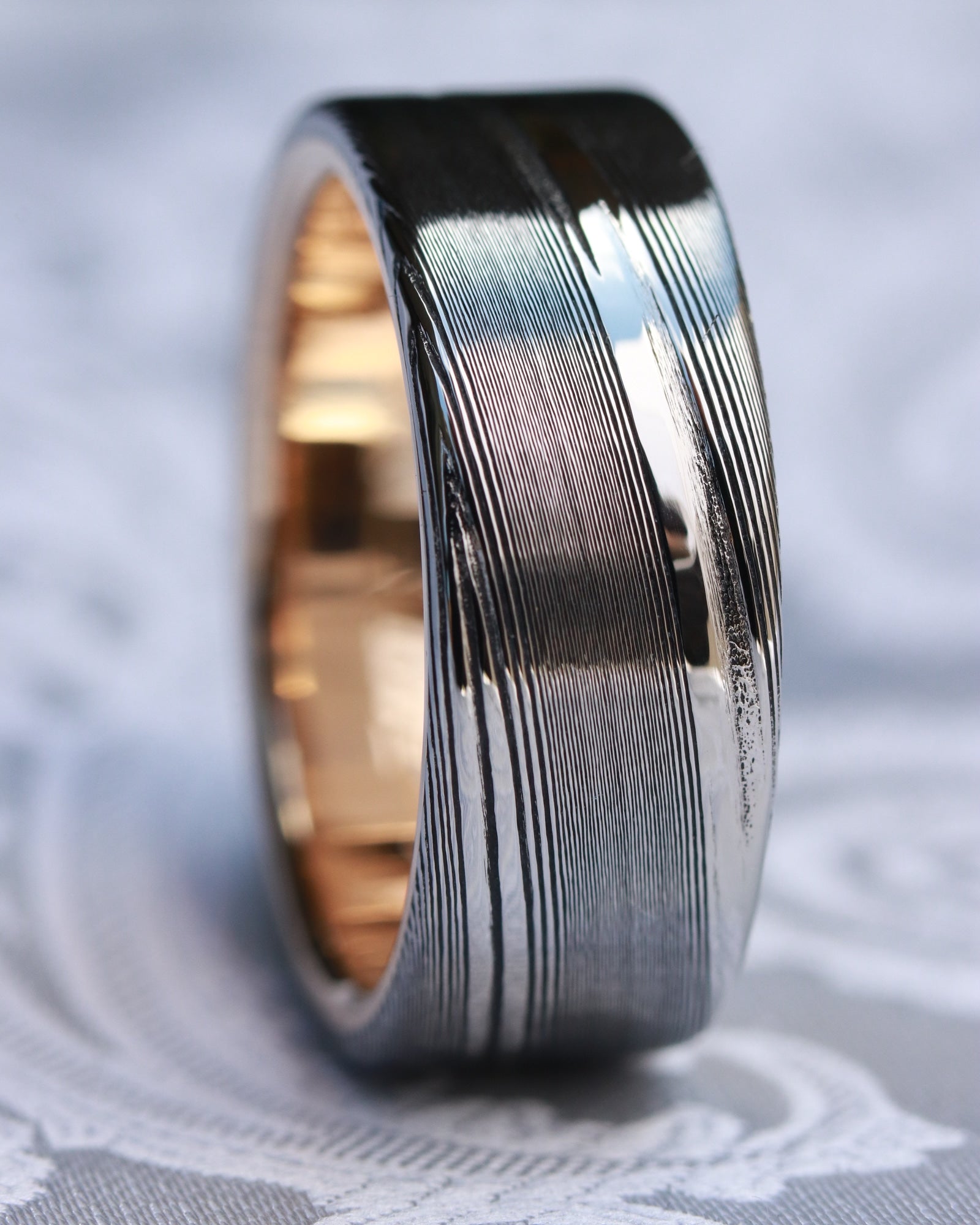 ARTK2479 Stainless Steel 1.6 Ct Cz Rose Gold I.P. 2 Piece Wedding Ring Set  Womens Sz 5-10 - MarimorJewelry.com