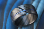NEW BLACK CHEMELEON HYBRID*** Black ZrTi ring 10mm , timascus ring, mokuti ring, hypoallergenic jewelry, Zirconium inlay