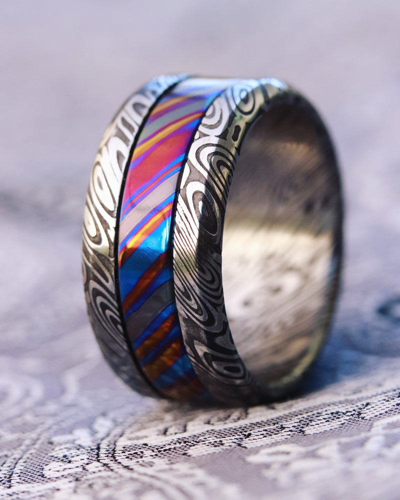 Grayson BLK GRY CRL " Limited Edition Series-10.5mm timascus ring, wedding band