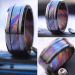 Grayson 9mm black titanium, zrti timascus black ring limited edition