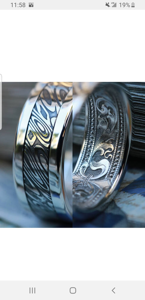 The Platinum Paragon Series - hand engraved solid platinum ring