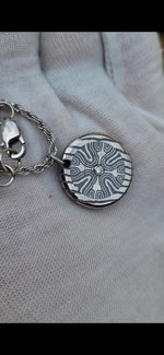 Diamond and Timascus pendant, Niobium Zirconium diamond necklace
