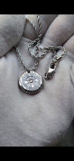 Diamond and Timascus pendant, Niobium Zirconium diamond necklace