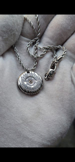 Diamond and Timascus pendant, Niobium Zirconium diamond necklace