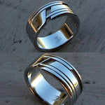01 &quot;EXCLUSIVE&quot; handmade stainless steel ring (not casted) mens rings, engagement ring, hypoallergenic rings wedding rings band