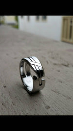 27 &quot;LOAM&quot; handmade stainless steel ring (not casted) hypoallergenic ring, cross ring