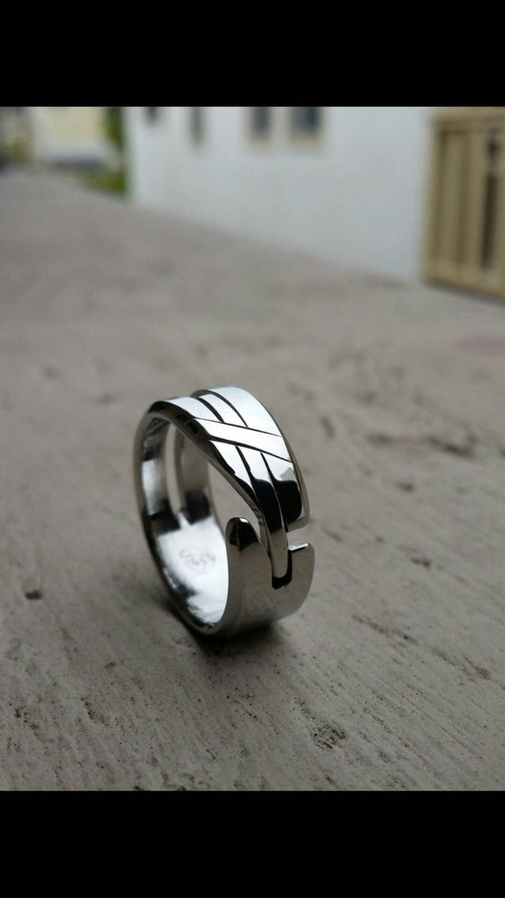 27 &quot;LOAM&quot; handmade stainless steel ring (not casted) cross ring religious rings christian ring