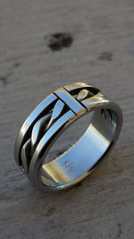 33 &quot;BREGDAN&quot; handmade stainless steel ring (not casted) braided ring celtic rings hypoallergenic jewelry
