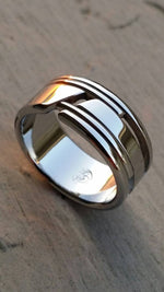 01 &quot;EXCLUSIVE&quot; handmade stainless steel ring (not casted) mens rings, engagement ring, hypoallergenic rings wedding rings band