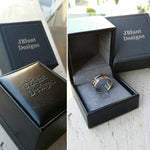 Stainless Damascus dark finish  &quot;bamboo&quot; 3mm or 4mm damscus steel ring, damascus ring womens ring