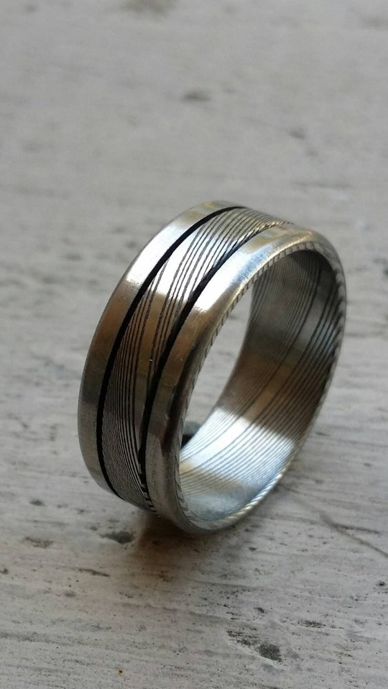 Stainless steel Damascus &quot;WOODGRAIN&quot; 8mm polished!