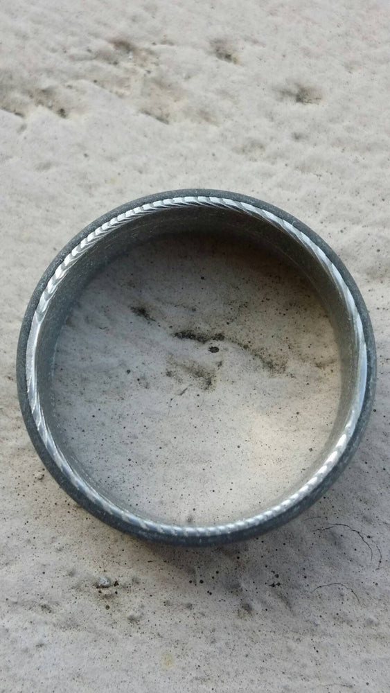 Stainless steel & Stainless Damascus &quot;WOODGRAIN&quot; 8mm satin grey!