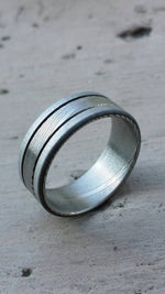 Stainless steel & Stainless Damascus &quot;WOODGRAIN&quot; 8mm satin grey!