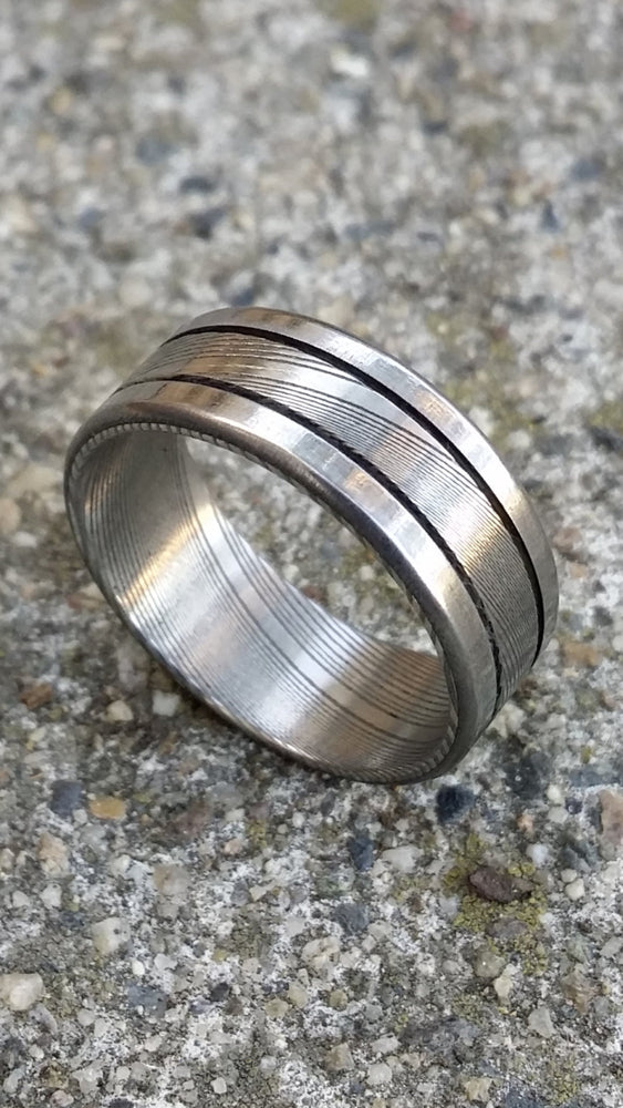 Stainless steel Damascus &quot;WOODGRAIN&quot; 8mm polished!