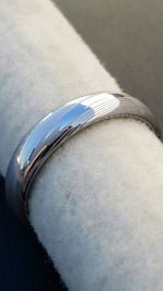 Damascus steel ring Stainless steel Damascus 5.25mm &quot;TRADITIONAL&quot; wood-grain disgn (natural finish) ring! Mens wedding band wedding ring