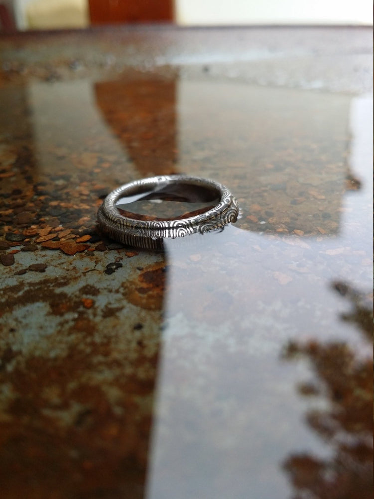 Stainles Damascus &quot;traditional -twist&quot;   Customizable ring!