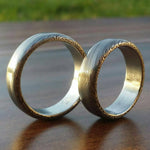 Damascus ring Stainless steel Damascus &quot;LEAF&quot; Customizable ring Light/ medium color etch. Damascus steel ring Damascus steel 8mm mens rings