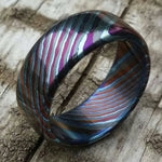 LIMITED EDITION***Solid Black Timascus ring 3mm - 9mm wide timascus ring, mokuti ring zirconium ring titanium ring mens ring