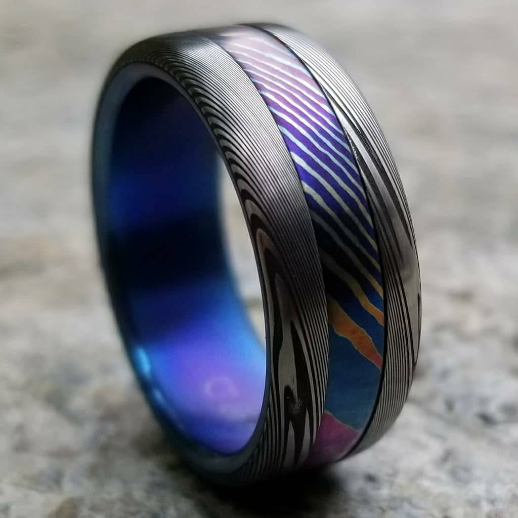 Timascus Pattern Timascus / Mokuti & Stainless Damascus (damasteel)