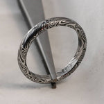 Damascus steel ring dark finish  &quot;dark coral&quot; stainless, damascus ring womens rings , womens rings ,