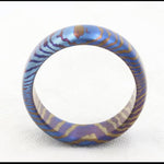 Solid Timascus &quot;675 tiger&quot; ring 6.75mm wide timascus ring, mokuti ring tiger ring