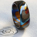 LIMITED EDITION***Solid Black Timascus zrti ring 3mm - 9mm wide timascus ring, mokuti ring (polished finish) black timascus ring