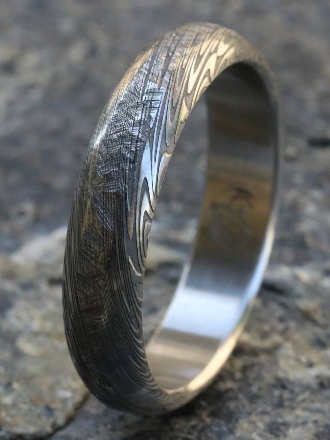 Damascus ring Stainless steel Damascus 5mm &quot;PROVIDER&quot; ring