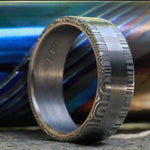 Titanium ring Stainless Damascus steel rings damasteel ring 8mm ring damasteel ring handmade mens ring wedding bands