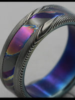 LIMITED EDITION***Solid Black Timascus,  zrti ring 8mm mens timascus ring, mokuti ring (polished finish) titanium ring,  mens rings