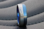 Titanium &  Damascus steel - stainless damasteel damascus mens ring wedding band