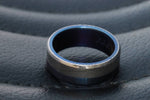 Titanium &  Damascus steel - stainless damasteel damascus mens ring wedding band