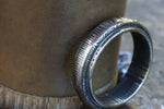 Stainless Damascus damasteel ring rustic antique ring hypoallergenic mens wedding band