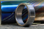 Titanium ring & damascus steel ring Stainless Damascus damasteel ring