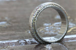 Damascus steel ring, stainless damasteel,mens  rings, hypoallergenic mens wedding band 6mm ring