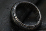 Stainless Damascus &quot;traditional -black & blue twist&quot;   Customizable ring! Mens wedding band damascus steel ring, mens rings