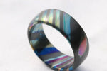 LIMITED EDITION***DARK Black ZrTi ring 8mm (semi-polished) timascus ring, mokuti ring, colorful ring, darkti, Zirconium, black timascus