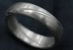 Damascus steel ring Stainless steel Damascus 5.25mm &quot;TRADITIONAL&quot; wood-grain disgn (natural finish) ring! Mens wedding band wedding rings