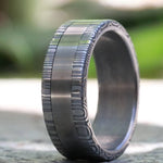 Titanium ring & damascus steel ring Stainless Damascus damasteel ring
