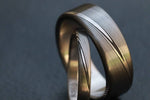 Two Genuine Damascus ring set Stainless steel Damascus  "TRADITIONAL" woodgrain pattern rings! Damascus steel ring his and hers set