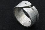 Stainless Steel Damascus  handmade ring damasteel mens ring customizable ring wedding band