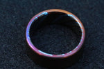 8mm titanium ring Black / ZrTi brushed titanium timascus ring,black timascus ring, mens rings weddingrings, zirconium damascus orange ring