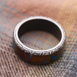 New*8mm Hawaiian Mokuti ring lined  Timascus ring Mokuti & Stainless Damascus steel ring damasteel &quot;fenja&quot;timascus ring black ring zirconium