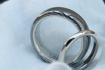 Platinum wedding set 2 platinum ring platinum gold rings damasteel his and her&#39;s wedding bands stainless damascus wedding ring customizable