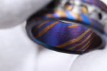 New*Grayson&quot; Limited Edition Series-10mm Timascus / Mokuti timascus & damasteel  ring,mens ring, mokuti ring, Damascus ring