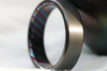 6-8mm zirconium ring Black / ZrTi brushed ziconium timascus ring,black timascus ring, mens rings weddingrings, zirconium damascus