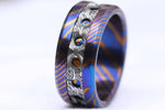 New*Grayson&quot; Limited Edition Series-10mm Timascus / Mokuti timascus & damasteel  ring,mens ring, mokuti ring, Damascus ring