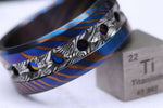 New*Grayson&quot; Limited Edition Series-10mm Timascus / Mokuti timascus & damasteel  ring,mens ring, mokuti ring, Damascus ring