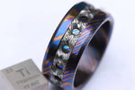 New*Grayson&quot; Limited Edition Series-10mm Timascus / Mokuti timascus & damasteel  ring,mens ring, mokuti ring, Damascus ring